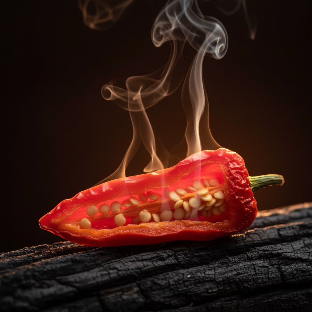 Smoking carolina reaper pepper